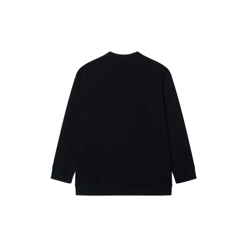 Burberry Women's College Graphic Cotton Oversized Sweatshirt Black/White/Yellow-1