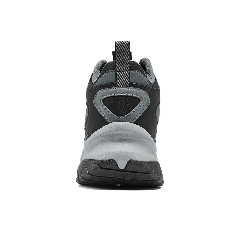 Skechers Cushioning Anti Slip And Wear Resistant High Top Chunky Sneakers Men's Black-3