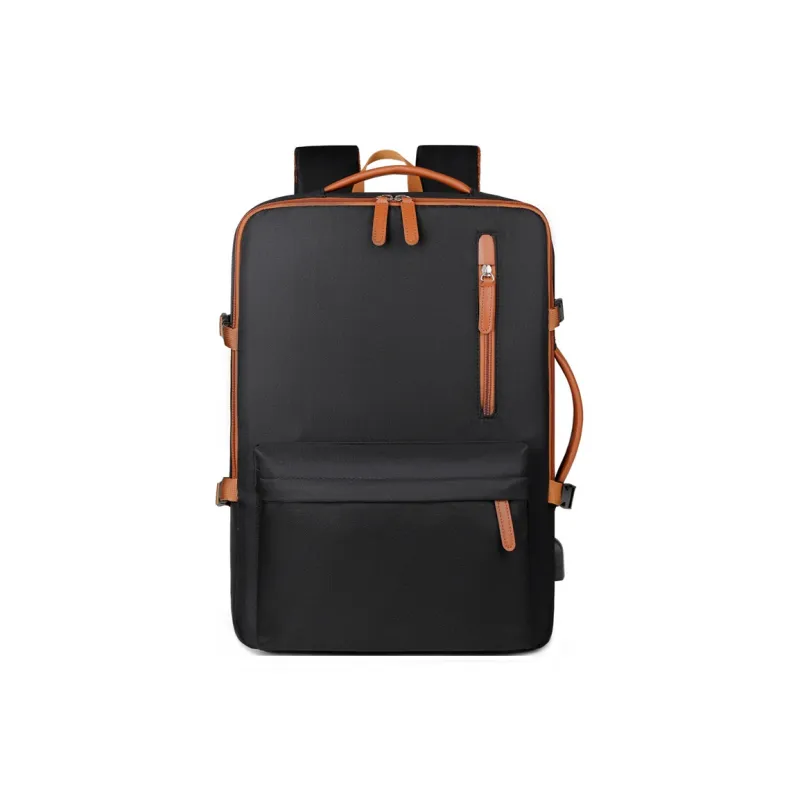 Yalu Oxford Backpack Unisex Ecru/Gray/Black/Pink-4