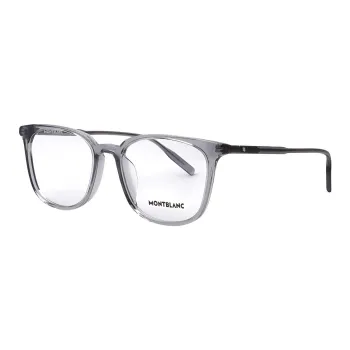 MONTBLANC Plate Frame Oval Eyeglass Frames Men's Gray