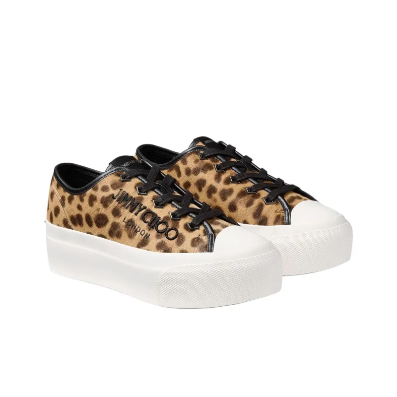 Jimmy Choo PALMA MAXI/F Low-Top Skateboard Shoes Women's Leopard-1