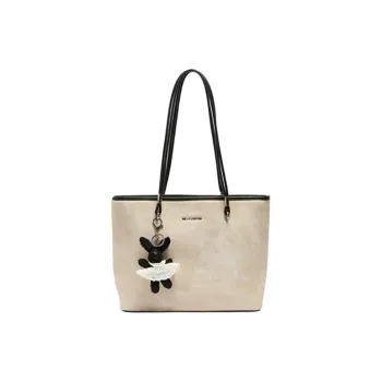 Three Blessings PU Tote Bag, Shopping Bag, Shoulder Bag Medium Size Women's Multicolor