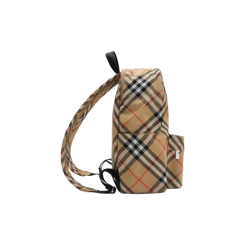 Burberry Polyester Backpack Small Size Men's Sandy Beige-1