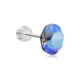 Huazi Stud Earrings 8mm-Light Blue Iridescent