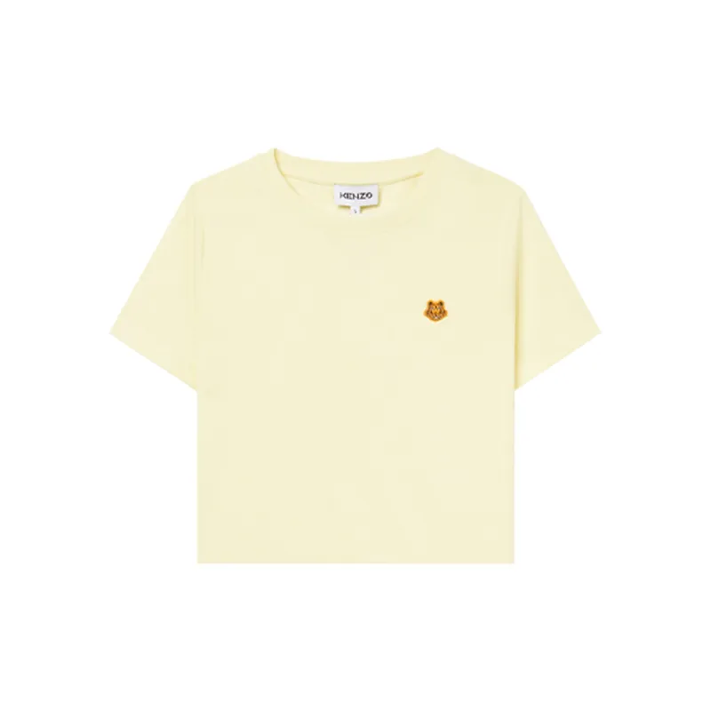 KENZO Classic Tiger Head T-Shirts Women's Yellow-4