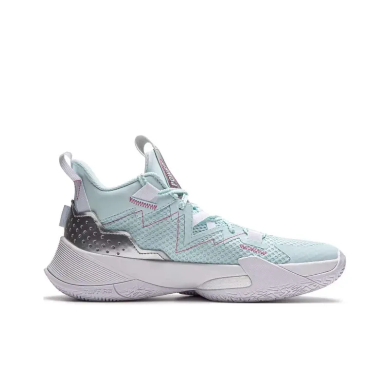 LiNing Power Slip Resistant Breathable Low Top Basketball Shoes Men's Turquoise-1