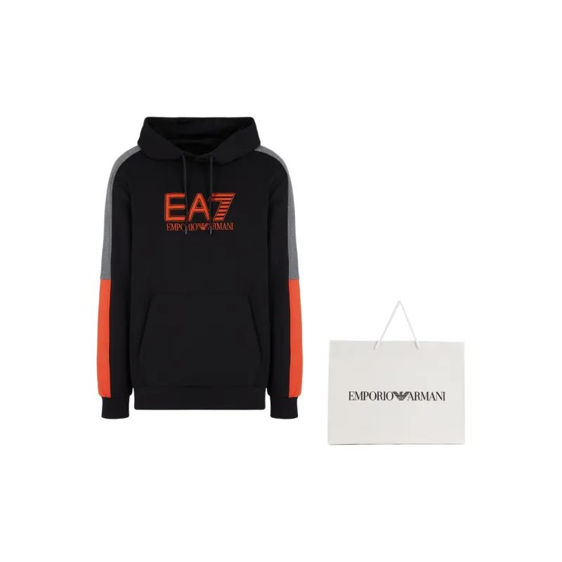 EMPORIO ARMANI Logo Printed Drawstring Hoodie-5