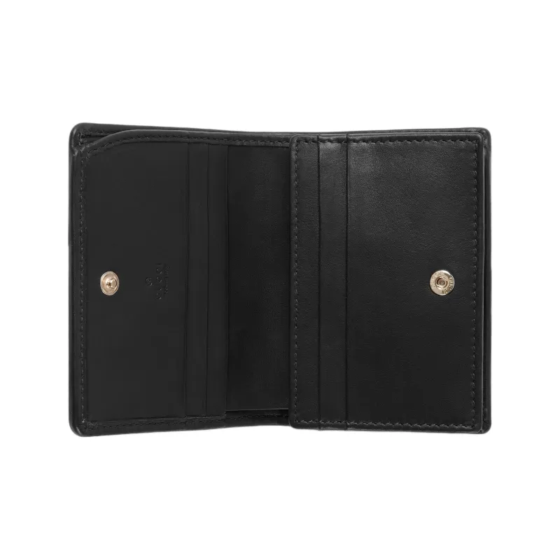 GUCCI GG Emblem Coated Canvas Wallet Unisex Beige & Dark Brown-3