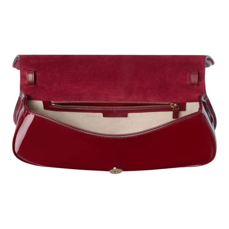 GUCCI Blondie Patent Leather Shoulder Bag Small Size Women's Red-4