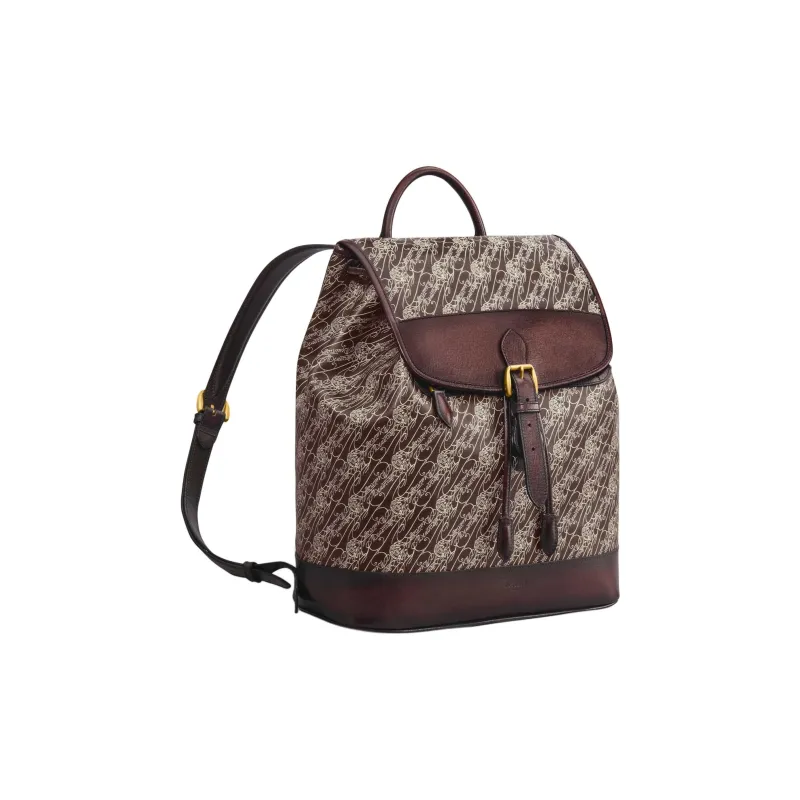 BERLUTI Canvas Backpack Men's Brown-1