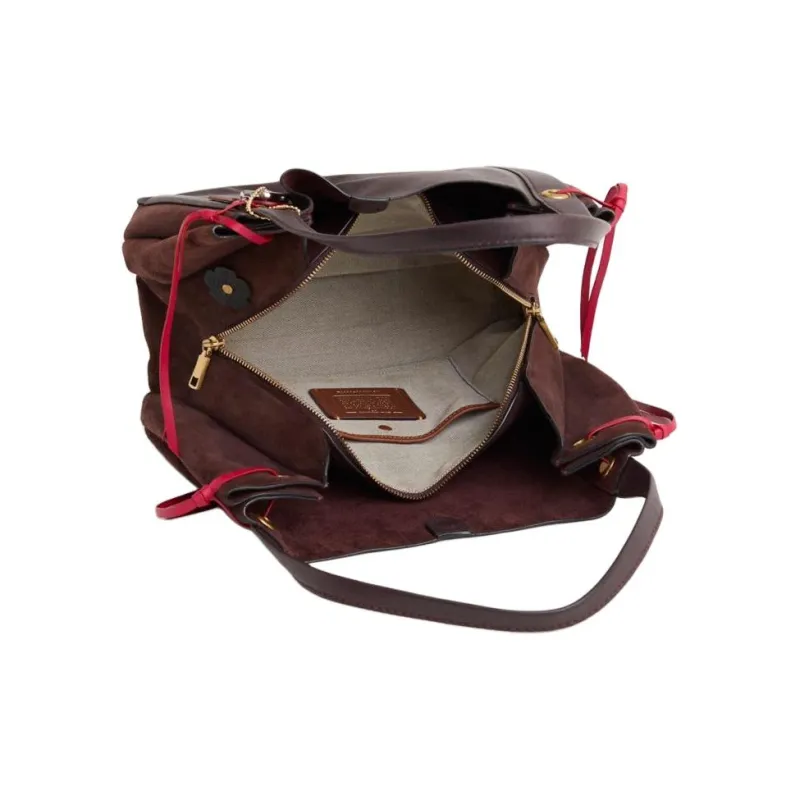 COACH Harmony Gloves Made Of Tanned Leather Hobo Man Shoulder Bag Large Size Women's Ox Blood Color-1