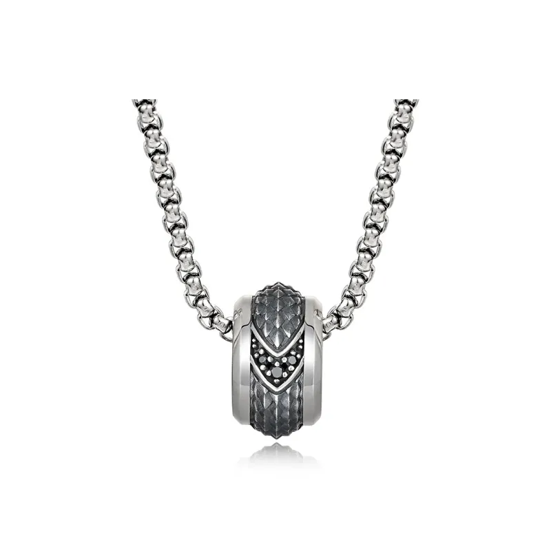 IDEAGEMER S925 Silver Necklaces Men's-4