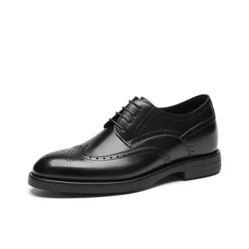SAINT ANGELO Dress Shoes Men Low Top Dark Coffee/Black