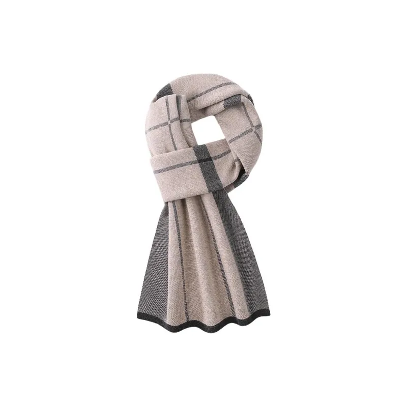 Red Bean 4.2% Wool Knit Scarves Men's-10