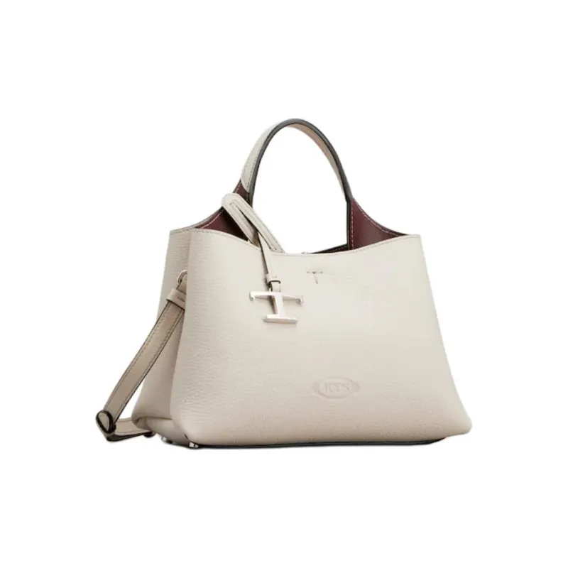 TOD'S Leather Shoulder Bag, Crossbody Bag, Handbag Extra Mini Women's Gray-1