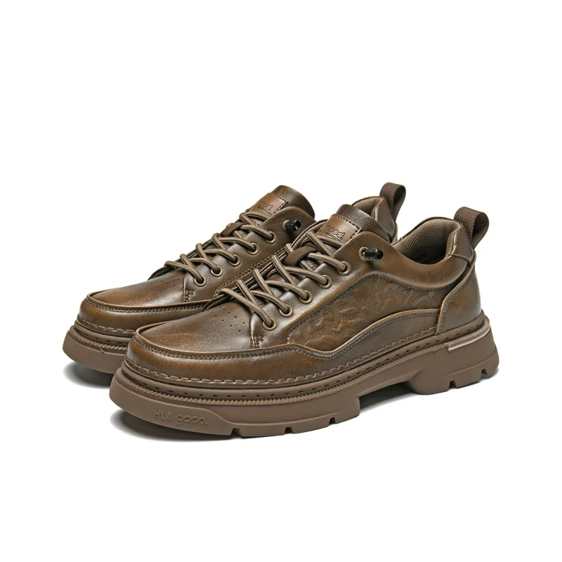 HLA Work Boots Men Low Top Black/Brown-6