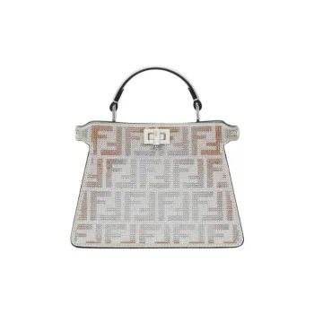 FENDI Crystal Handbag Women's White