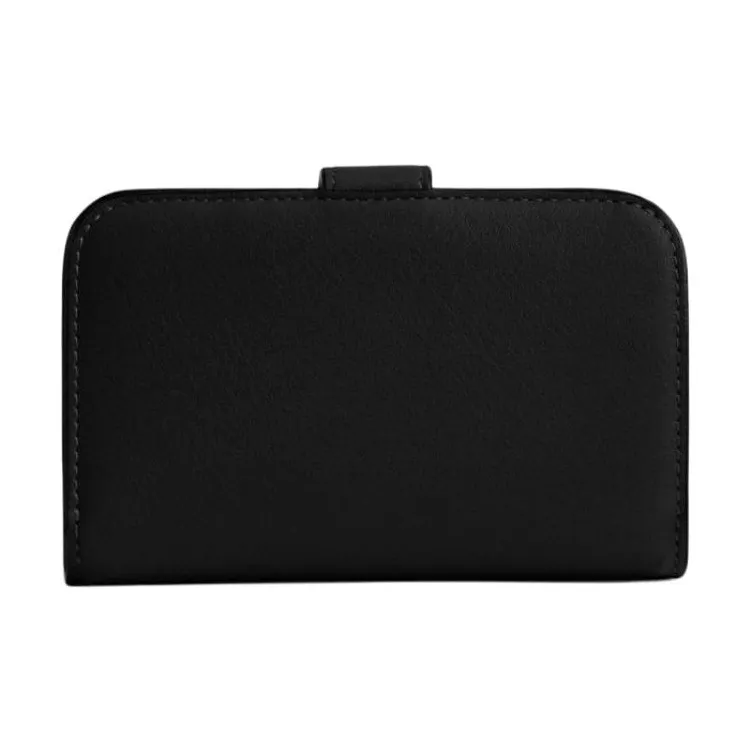 COACH Tabby Grained Leather Wallet Mini Women's Black-1