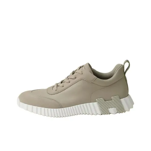 HERMES Bouncing Low-Top Casual Shoes Men's Taupe