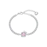 6136-Hello Kitty Bracelet-Silver Pink