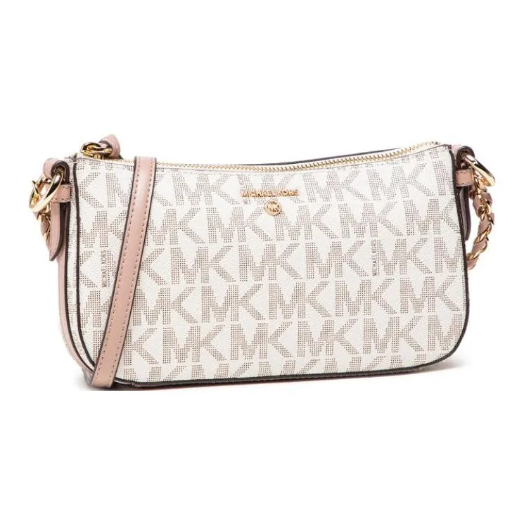 MICHAEL KORS Jet Set Charm Leather Shoulder Bag Crossbody Bag Women's Pink White Multicolor-1