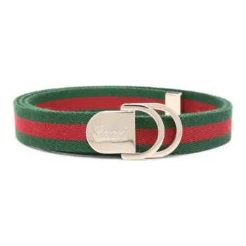 GUCCI Web-canvas Logo-buckle Belt