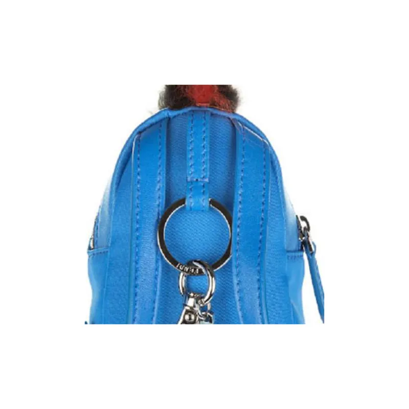 FENDI Nylon Fabric Accessory Backpack Women's Blue-4
