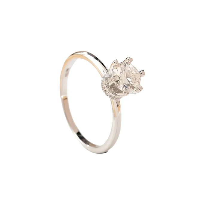 Stone On The Line S925 Silver Moissanite Rings Women's-0