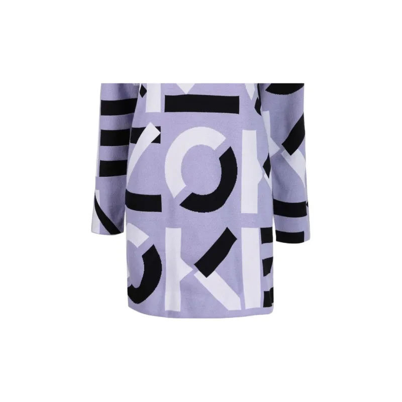 KENZO Long Sleeved Dress Women's Purple-5