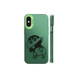 Transparent Green-Black with Shin-Chan Pointing at Butt