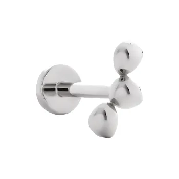 Monica Vinader 14kt White Gold Nura Mini Pebble Single Earring