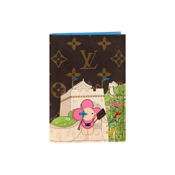 LOUIS VUITTON Passport Cover Monogram Vivienne Myosotis Blue