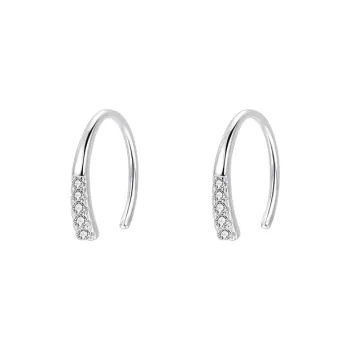 Heart Grass S925 Silver Stud Earrings Women's
