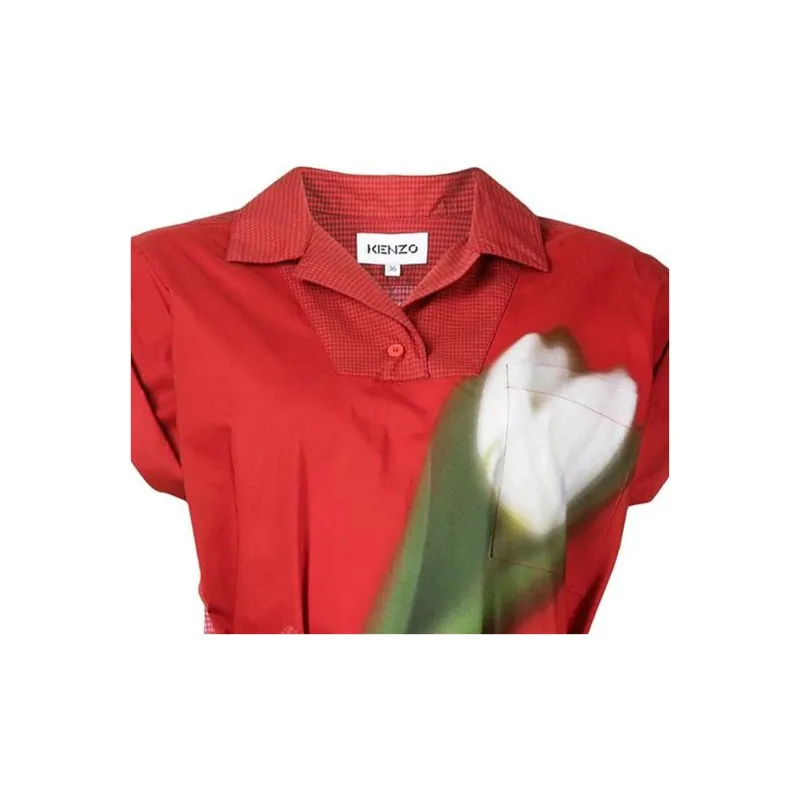 KENZO SS22 Short Sleeved Dresses Women's Red-4