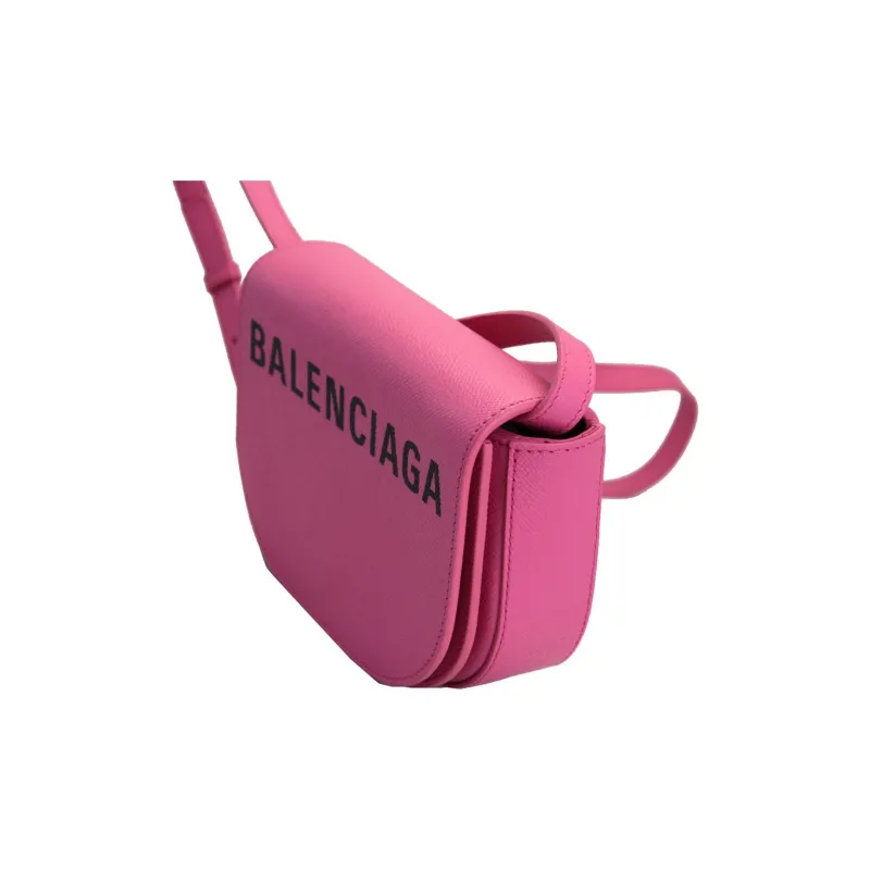 Balenciaga Leather Shoulder Bag Crossbody Bag Mini Women's Pink-2