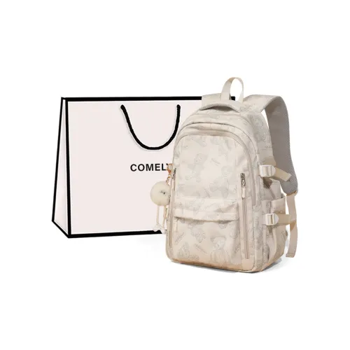 COMELY Fabric Sports Bag Backpack Large Size Women's Ecru
