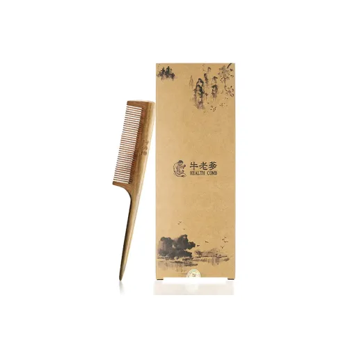 Cow Daddy Natural Material Green Sandalwood Wood Comb Household Plate Hairline Divider