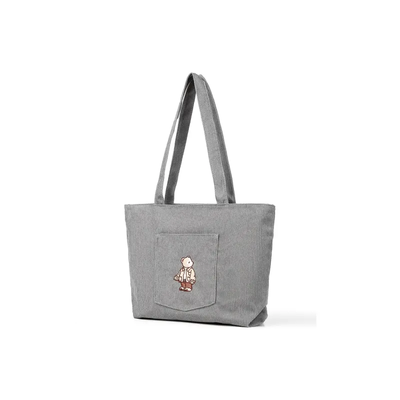 Ceion Keust Corduroy Tote Bag Shoulder Bag Regular Women's Multicolor-0