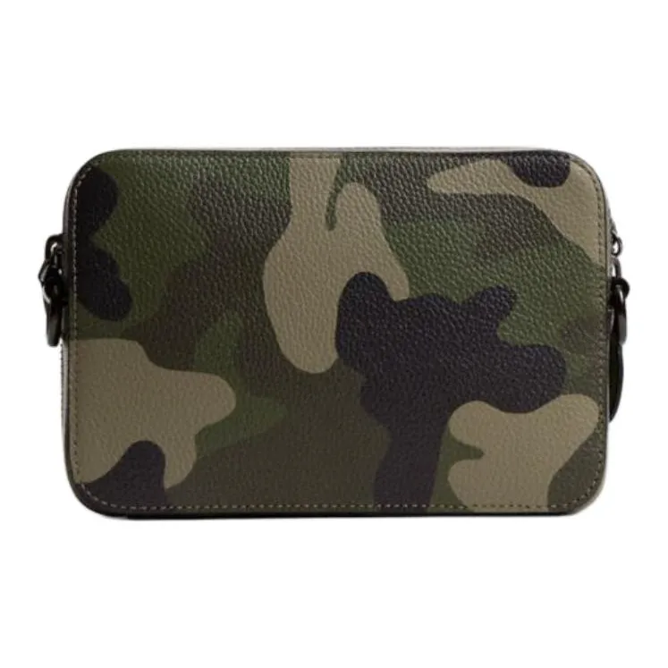 COACH Charter Leather Shoulder Bag, Crossbody Bag Trumpets Men's Camouflage-2