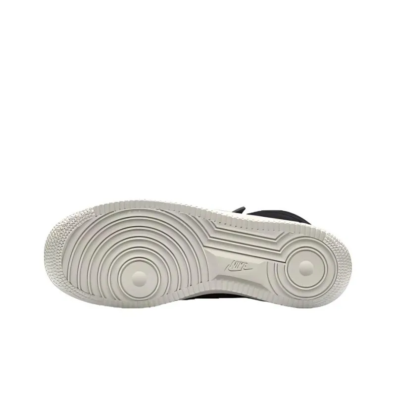 Nike Air Force 1 Cushioning Wear-Resistant High-Top Running Shoes Women's Black White-4