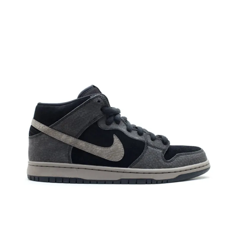 Nike Sb Dunk Mid Black Iron White-1