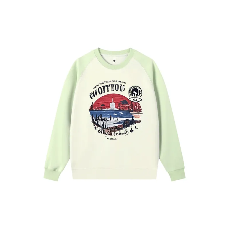 CHANGE SHE Sweatshirt Unisex Beige Apricot & Arctic Blue-5