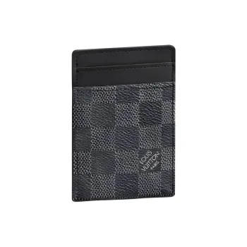 LOUIS VUITTON Prince Card Holder With Bill Clip Damier Graphite Gray