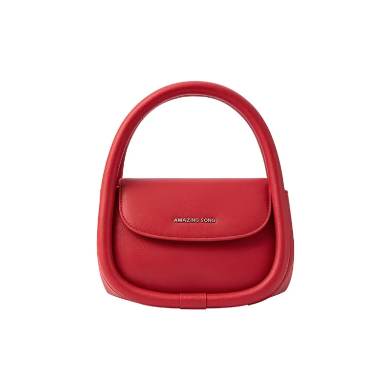 AMAZING SONG Soft European Bag Series Handbags Little Red Box Soft European Bag Medium Size-2