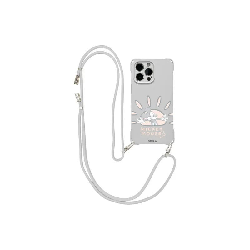 Disney Silicone Material Cute Crossbody Lanyard Mickey Phone Cases Compatible With Apple 16 Pro Max/Pro/Plus/15/14/13-2