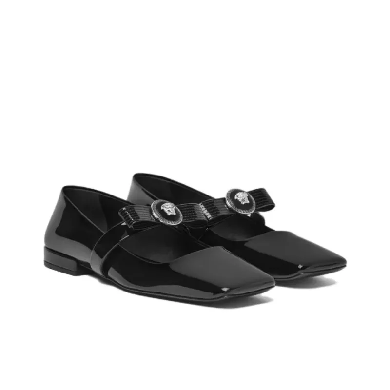 VERSACE Gianni Casual Single Shoes Women's Black-2