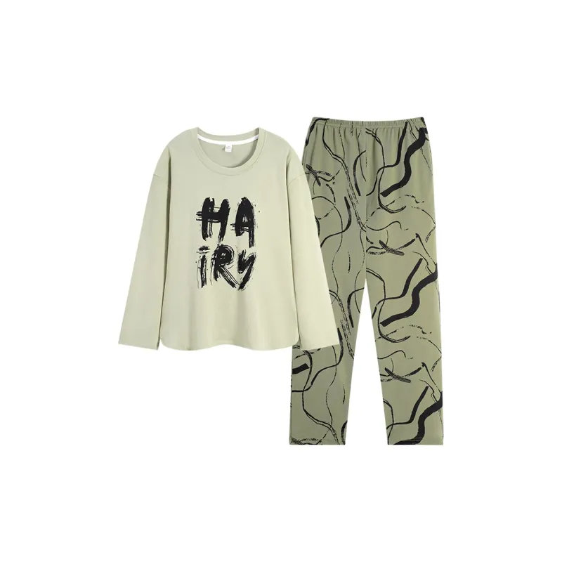 MIIOW Pajama Set Women's Yellow Green-0