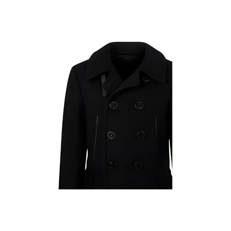 TOM FORD Melton Double-Breasted Peacoat-8