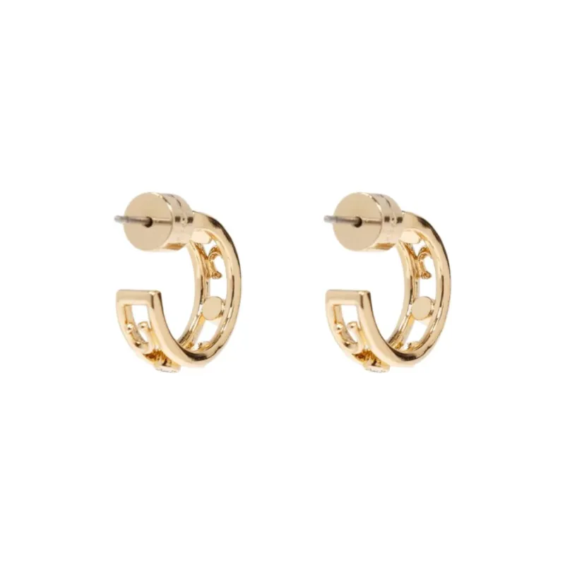 COACH Logo Detailed Embellished Earrings-1