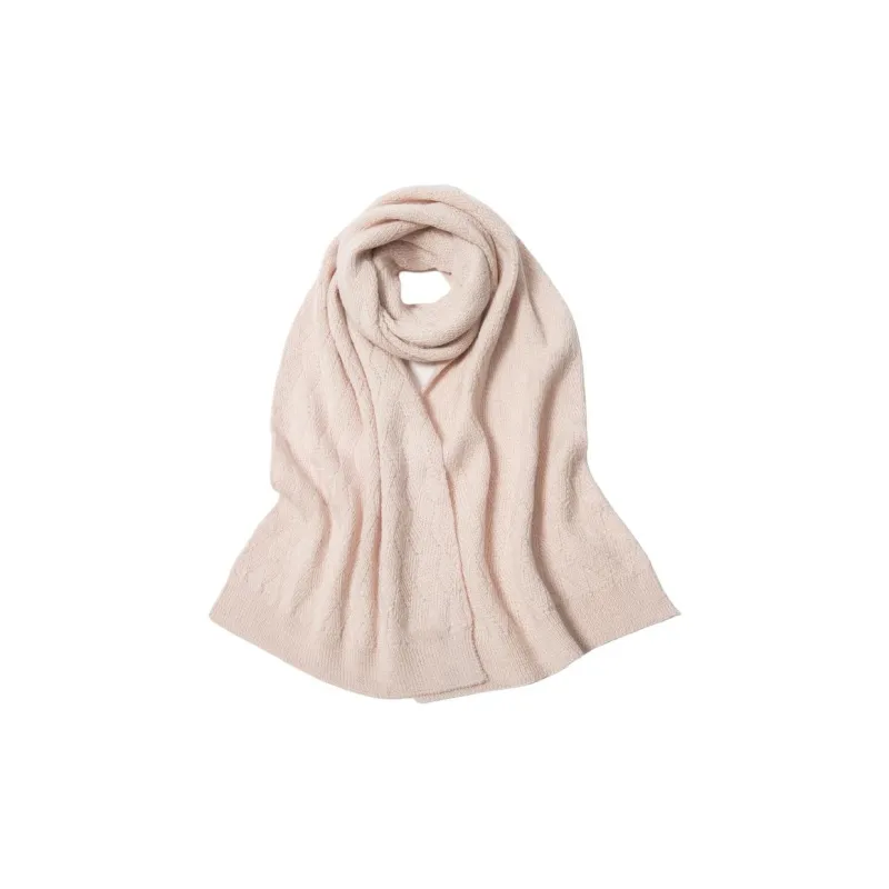 Red Bean Wool Knit Scarves Women's-15